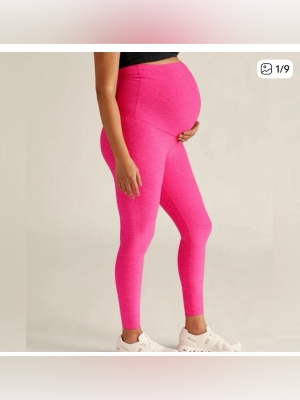 Beyond Yoga Beyond the Bump Space Dye Hot Pink Maternity Legging Size XS